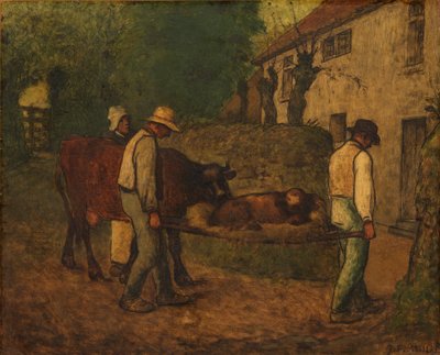 Bringing Home the Calf Born in the Fields by Jean Francois Millet